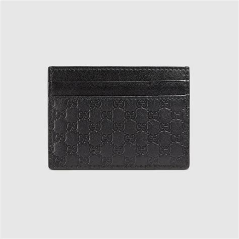 MicroGuccissima card case in black microGuccissima 